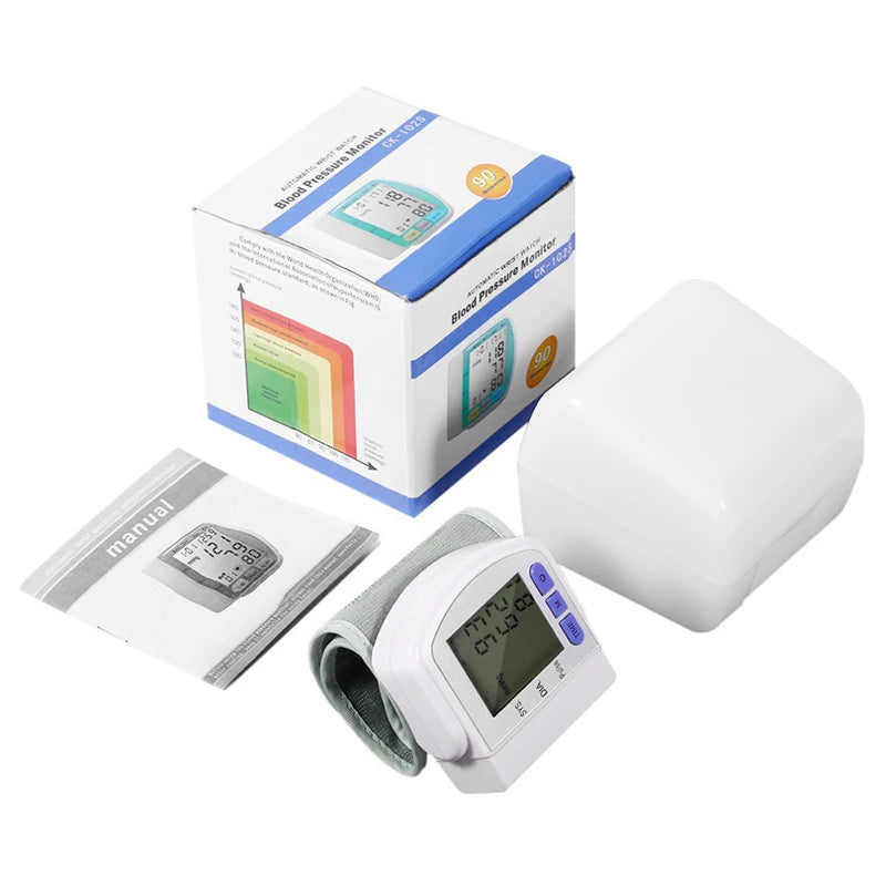 Digital Wrist Blood Pressure Monitor Heart Rate Pulse Meter