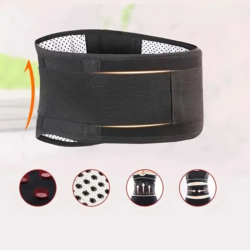 Self Heating Magnetic Back Waist Support Belt Lumbar Brace Massage Band