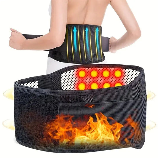 Self Heating Magnetic Back Waist Support Belt Lumbar Brace Massage Band